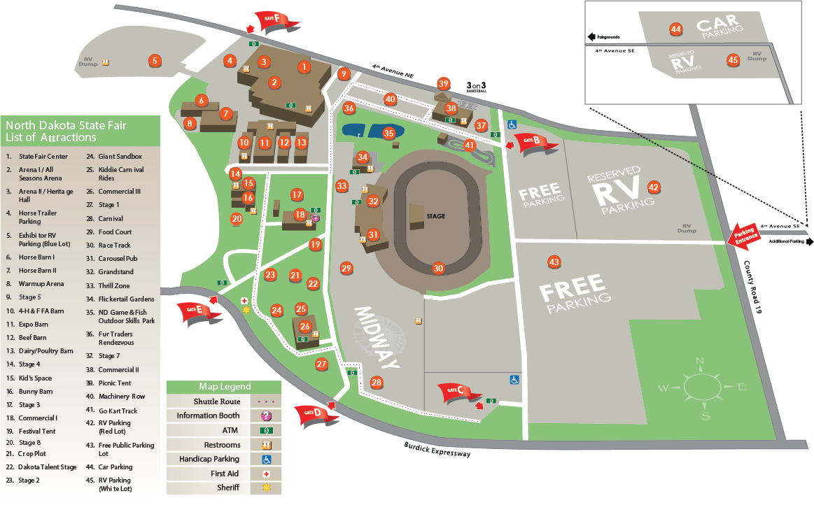 Fairground Map North Dakota State Fair