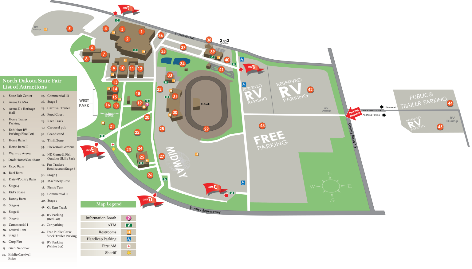 Fairground Map North Dakota State Fair