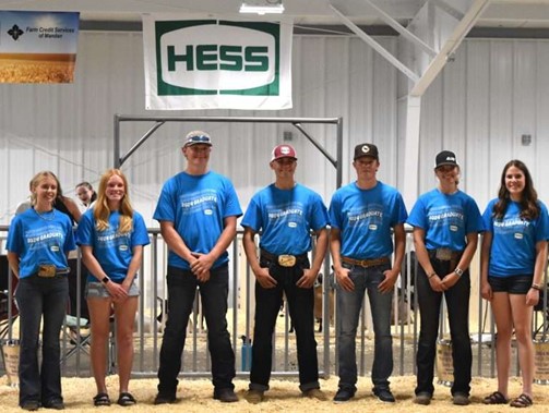 (Picture of recipients: Left to Right: Lilly Solemsaas, Kali Norton, Wade Gorder, Kyler Morgan, Jaden Bullinger, Savanna Lebrun, Samantha Burchill. Not Pictured: Teagan Erbele)